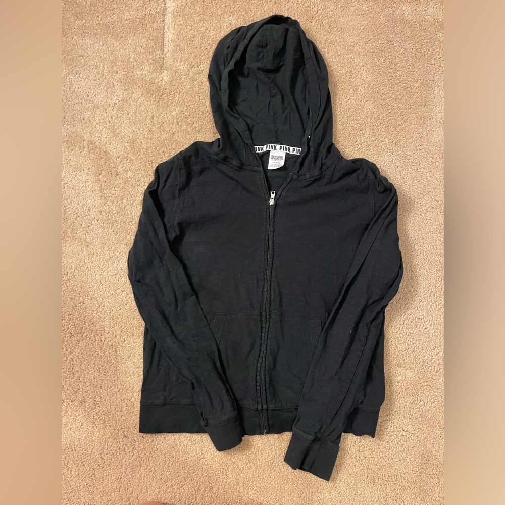 LG Black Pink Zip Up Hoodie